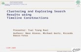 Clustering and Exploring Search Results using Timeline Constructions