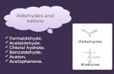 Aldehydes and  ketons
