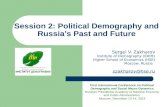 Session 2: Political  Demography and Russia’s Past and Future