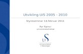 Utvikling  UiS  2005 - 2010