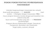 POKOK-POKOK  PENTING PEMBERDAYAAN MASYARAKAT