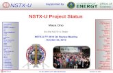 NSTX-U Project Status