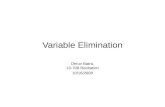 Variable Elimination
