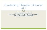 Centering Theorie  (Grosz et al.)