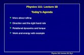 Physics 111: Lecture 18 Today’s Agenda