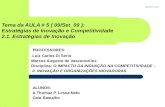Tema da AULA # 5 ( 09/Set_09 ): Estratégias de Inovação e Competitividade