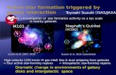 Active star formation triggered by galaxy interaction