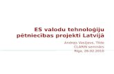 ES valodu tehnoloģiju pētniecības projekti Latvijā