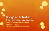 Google  Scholar Recherche Avancée