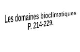 Les domaines bioclimatiques P. 214-229.