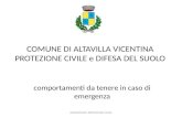 COMUNE  DI  ALTAVILLA VICENTINA PROTEZIONE CIVILE e DIFESA DEL SUOLO
