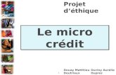 Le micro crédit