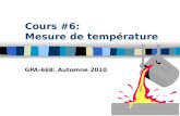 Cours #6: Mesure de température