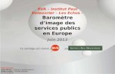 BVA – Institut Paul  Delouvrier  – Les Echos –  Baromètre d’image des services publics en Europe