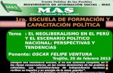 1ra . ESCUELA DE FORMACIÓN Y  CAPACITACIÓN POLÍTICA