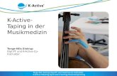 K-Active- Taping  in der Musikmedizin Torge-Nils  Eistrup  Dipl.PT und  K-Active-Co-Instruktor