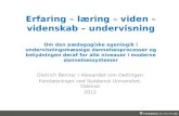 Dietrich  Benner  / Alexander von Oettingen Forelæsninger ved Syddansk Universitet, Odense 2012