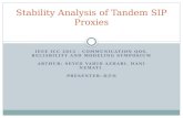 Stability Analysis of Tandem SIP Proxies