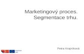 Marketingový proces. Segmentace trhu.