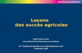 Leçons   des succès agricoles
