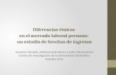 Diferencias étnicas  en el mercado laboral peruano:  un estudio de brechas de ingresos