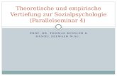 Theoretische und empirische Vertiefung zur Sozialpsychologie (Parallelseminar 4)