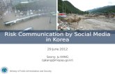 Risk Communication by Social Media in Korea