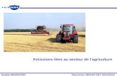 Emissions liées au secteur de l’agriculture