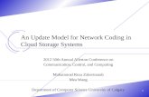 An Update Model for Network Coding in Cloud Storage Systems