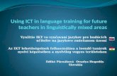 Using ICT in language training for future teachers in linguistically mixed areas
