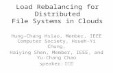 Load Rebalancing for Distributed File Systems in Clouds