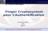 Finger  Cryptosystem pour L’Authentification