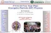 FY14-18 Five Year Plan Energetic  Particle (EP)  Physics