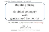 Rotating string  in doubled geometry  with  generalized  isometries
