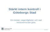 Stärkt intern kontroll i Göteborgs Stad