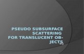 Pseudo Subsurface Scattering  for Translucent Objects