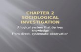 Chapter 2 Sociological  Investigation