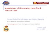 Imputation of Streaming Low-Rank Tensor Data
