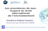 Les procédures de non-respect du droit international  de l’environnement