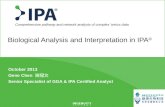 Biological Analysis and Interpretation  in  IPA ®