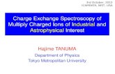 Charge Exchange Spectroscopy of Multiply Charged Ions of  Industrial  and Astrophysical  Interest