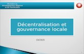 Décentralisation et gouvernance locale
