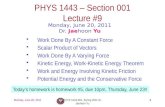 PHYS 1443 – Section 001 Lecture  #9