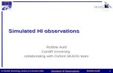 Simulated HI observations