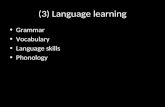 (3) Language learning