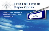 Free Fall Time of Paper Cones