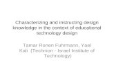 Characterizing and instructing design knowledge in the context of educational technology design