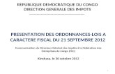REPUBLIQUE DEMOCRATIQUE DU CONGO DIRECTION GENERALE DES IMPOTS ---------------------------------------