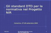 Gli standard DTD per la normativa nel Progetto NIR