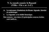 V. Le monde romain: la Royauté  (VIIIe – VIe s. av. J.-C.)
